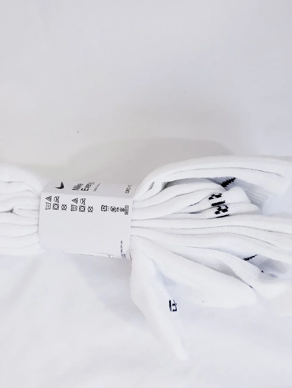 Nike Everyday Plus Cotton White High Crew Socks 3 Pack Large Mens 8 - 12 NEW
